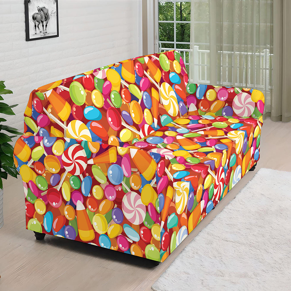 Colorful Candy Pattern Print Sofa Cover