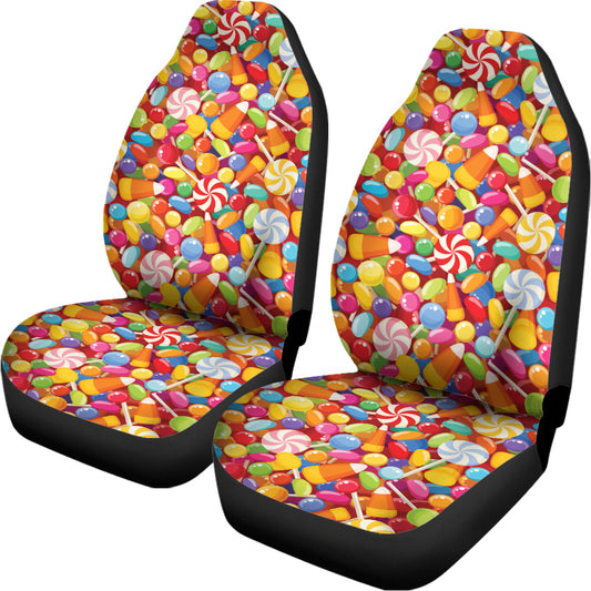 Colorful Candy Pattern Print Universal Fit Car Seat Covers