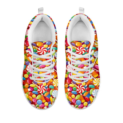 Colorful Candy Pattern Print White Sneakers