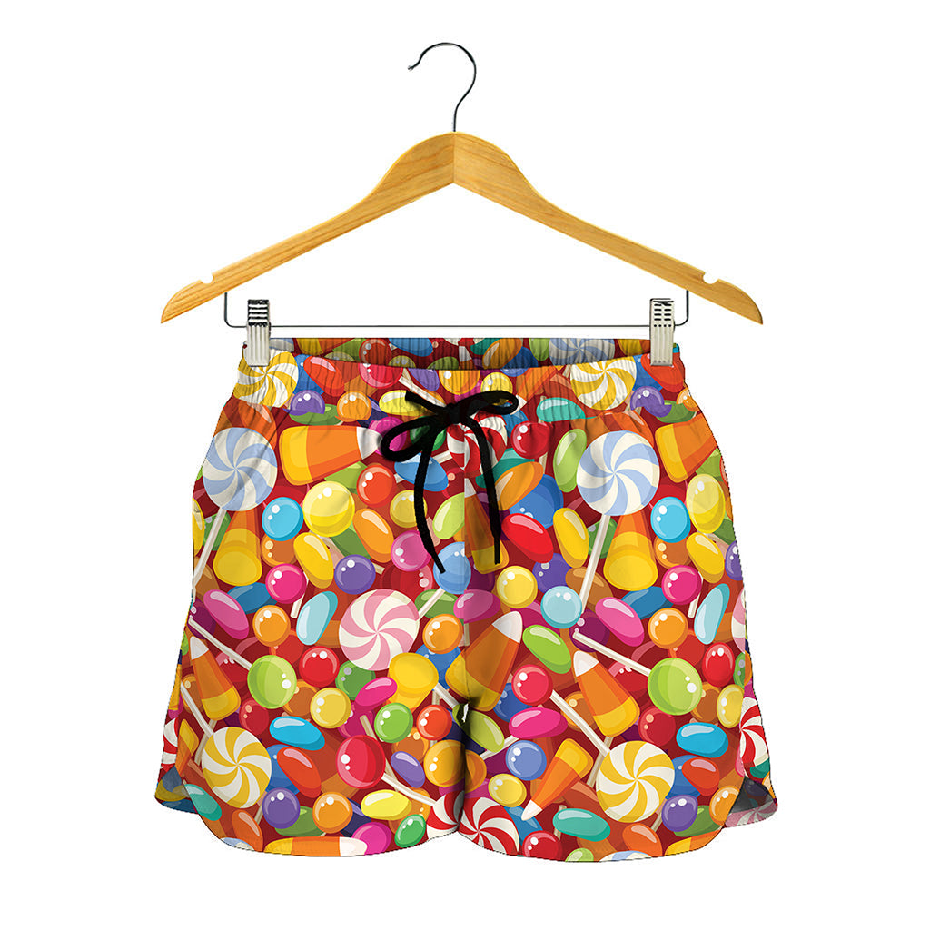 Colorful Candy Pattern Print Women's Shorts