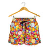 Colorful Candy Pattern Print Women's Shorts