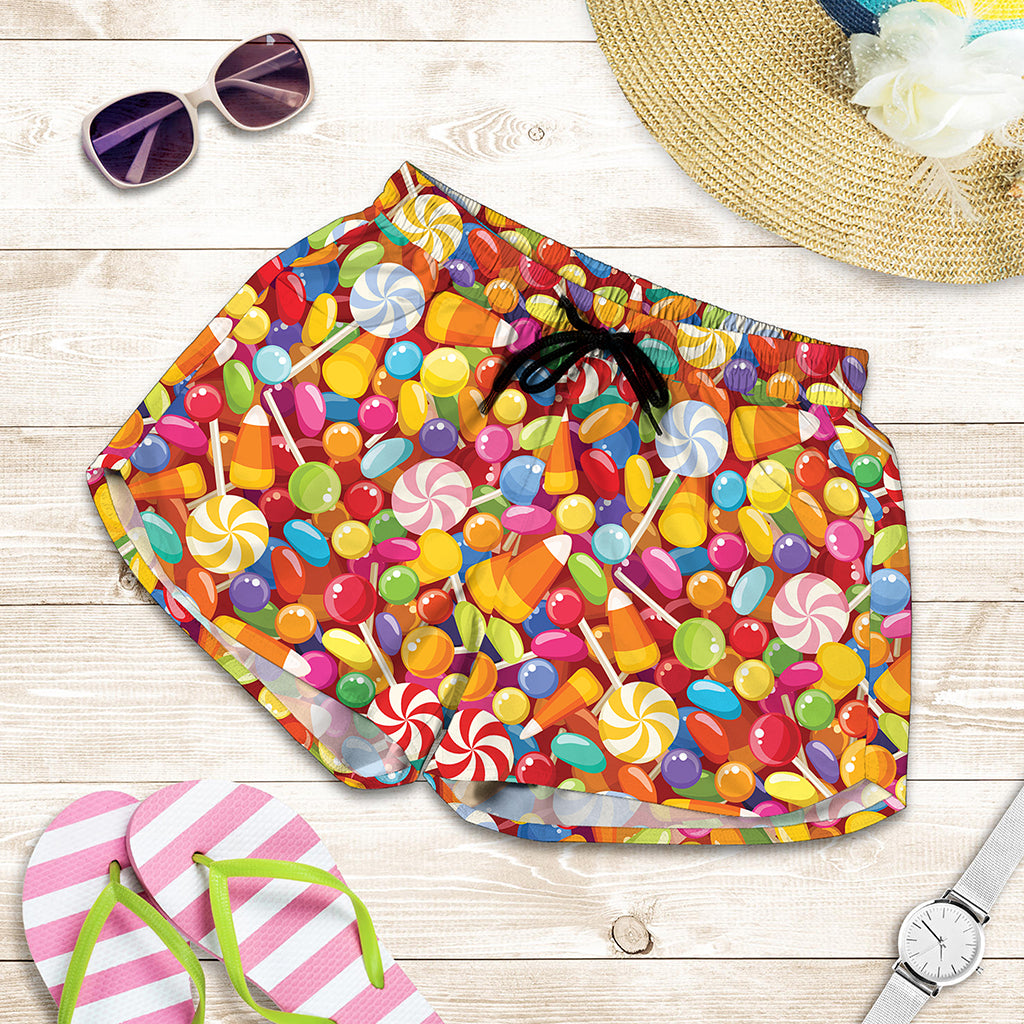 Colorful Candy Pattern Print Women's Shorts