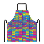 Colorful Cassette Tape Print Apron