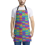 Colorful Cassette Tape Print Apron