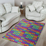 Colorful Cassette Tape Print Area Rug