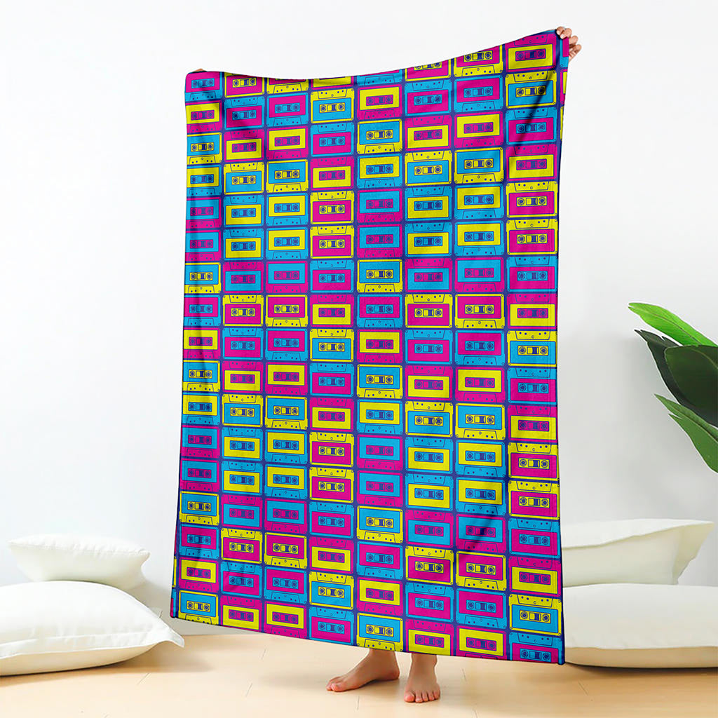 Colorful Cassette Tape Print Blanket