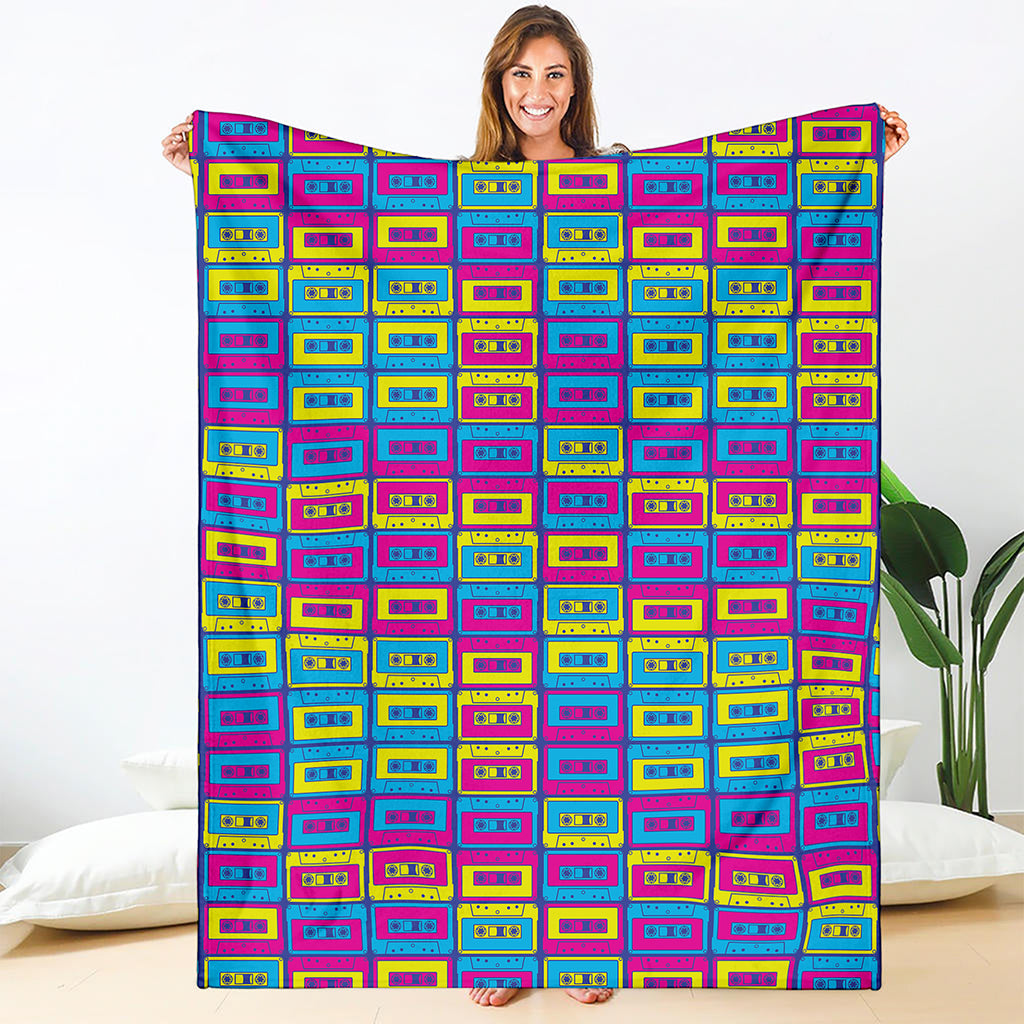 Colorful Cassette Tape Print Blanket