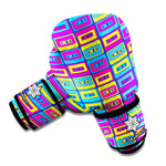 Colorful Cassette Tape Print Boxing Gloves