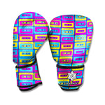 Colorful Cassette Tape Print Boxing Gloves