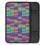 Colorful Cassette Tape Print Car Center Console Cover