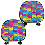 Colorful Cassette Tape Print Car Headrest Covers