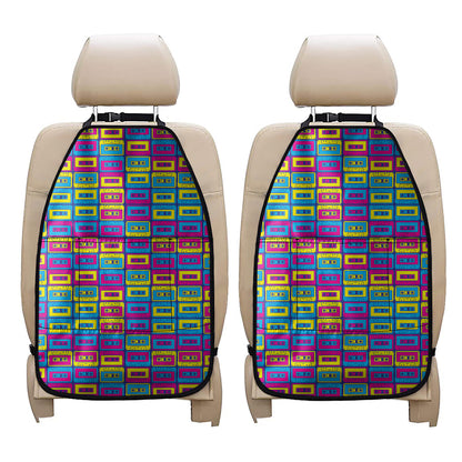 Colorful Cassette Tape Print Car Seat Organizers