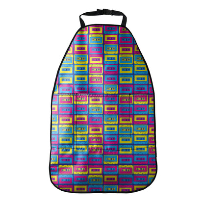 Colorful Cassette Tape Print Car Seat Organizers