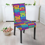 Colorful Cassette Tape Print Dining Chair Slipcover