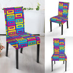 Colorful Cassette Tape Print Dining Chair Slipcover