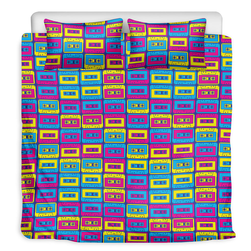 Colorful Cassette Tape Print Duvet Cover Bedding Set