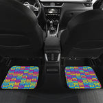 Colorful Cassette Tape Print Front and Back Car Floor Mats