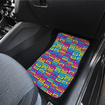Colorful Cassette Tape Print Front and Back Car Floor Mats