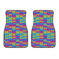 Colorful Cassette Tape Print Front Car Floor Mats