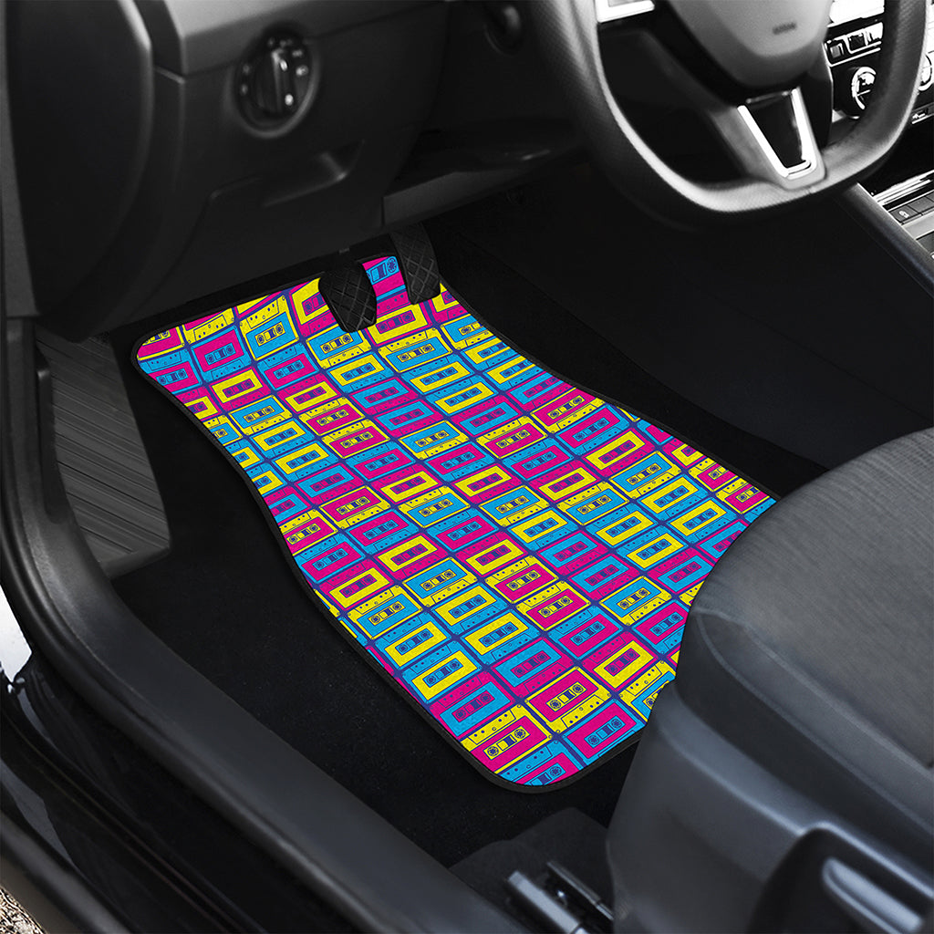 Colorful Cassette Tape Print Front Car Floor Mats