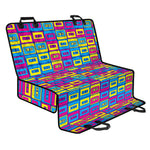 Colorful Cassette Tape Print Pet Car Back Seat Cover