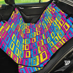 Colorful Cassette Tape Print Pet Car Back Seat Cover