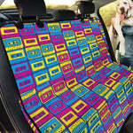 Colorful Cassette Tape Print Pet Car Back Seat Cover