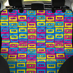 Colorful Cassette Tape Print Pet Car Back Seat Cover