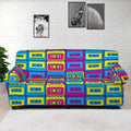 Colorful Cassette Tape Print Sofa Cover