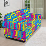 Colorful Cassette Tape Print Sofa Cover