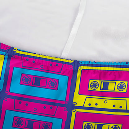 Colorful Cassette Tape Print Sofa Cover