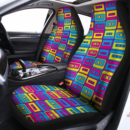 Colorful Cassette Tape Print Universal Fit Car Seat Covers