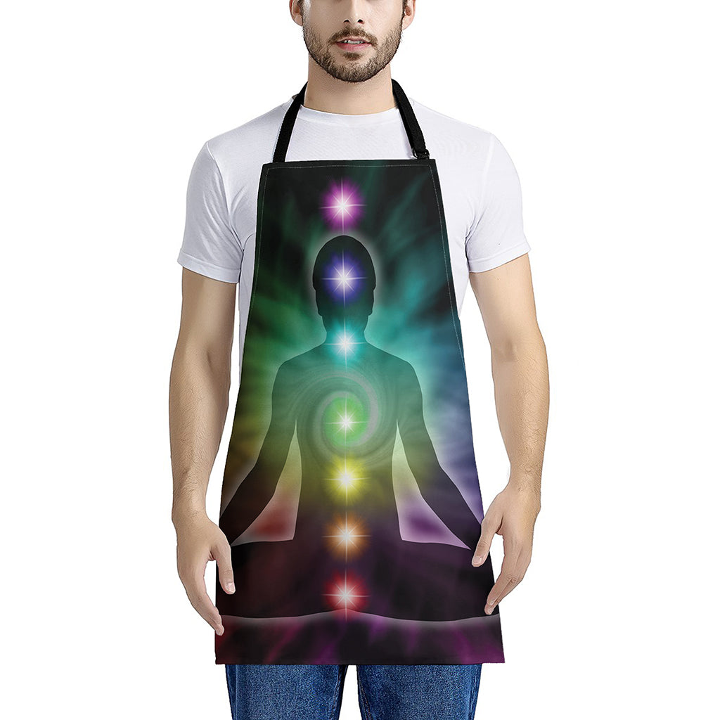 Colorful Chakras Aura Print Apron