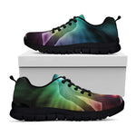 Colorful Chakras Aura Print Black Sneakers