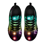 Colorful Chakras Aura Print Black Sneakers