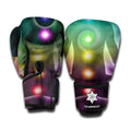 Colorful Chakras Aura Print Boxing Gloves