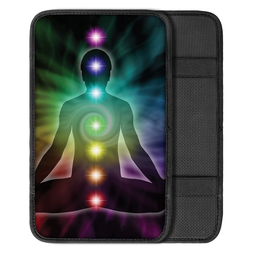 Colorful Chakras Aura Print Car Center Console Cover