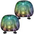 Colorful Chakras Aura Print Car Headrest Covers