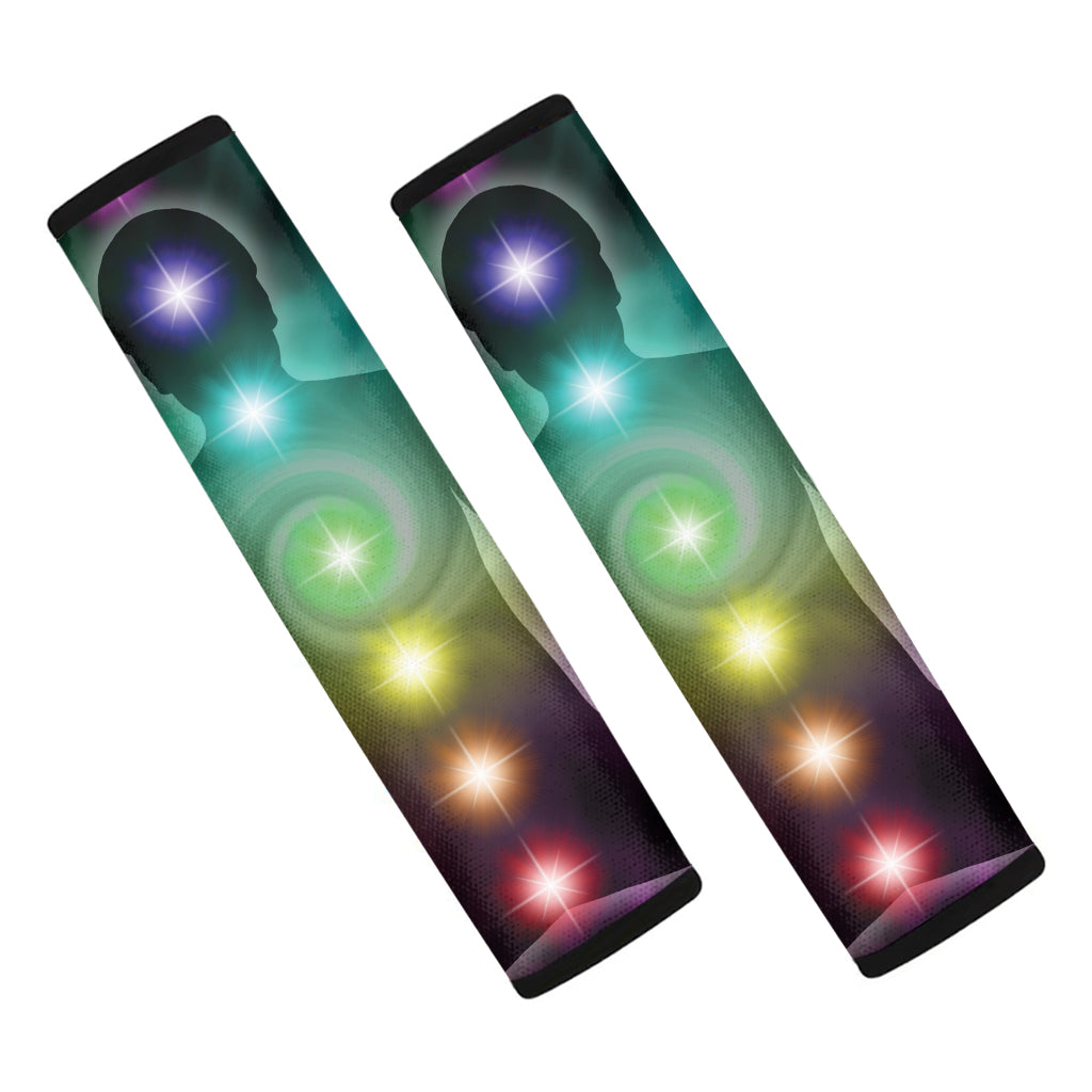 Colorful Chakras Aura Print Car Seat Belt Covers