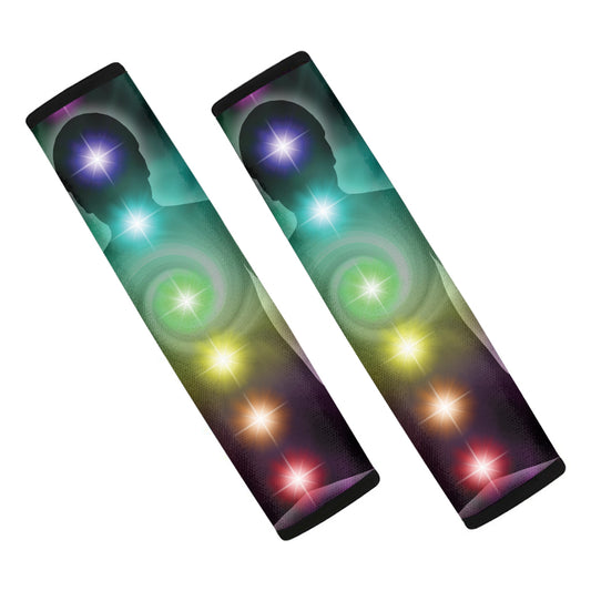 Colorful Chakras Aura Print Car Seat Belt Covers