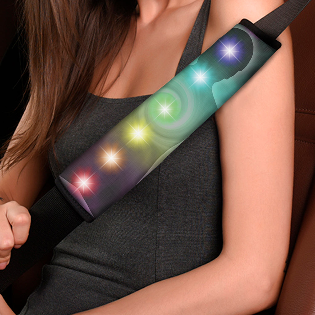Colorful Chakras Aura Print Car Seat Belt Covers