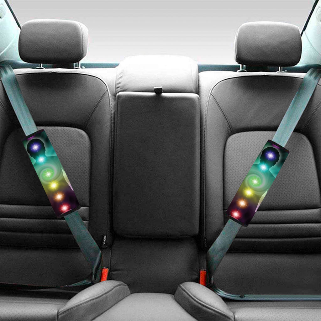 Colorful Chakras Aura Print Car Seat Belt Covers