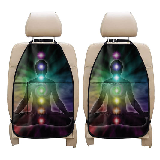 Colorful Chakras Aura Print Car Seat Organizers