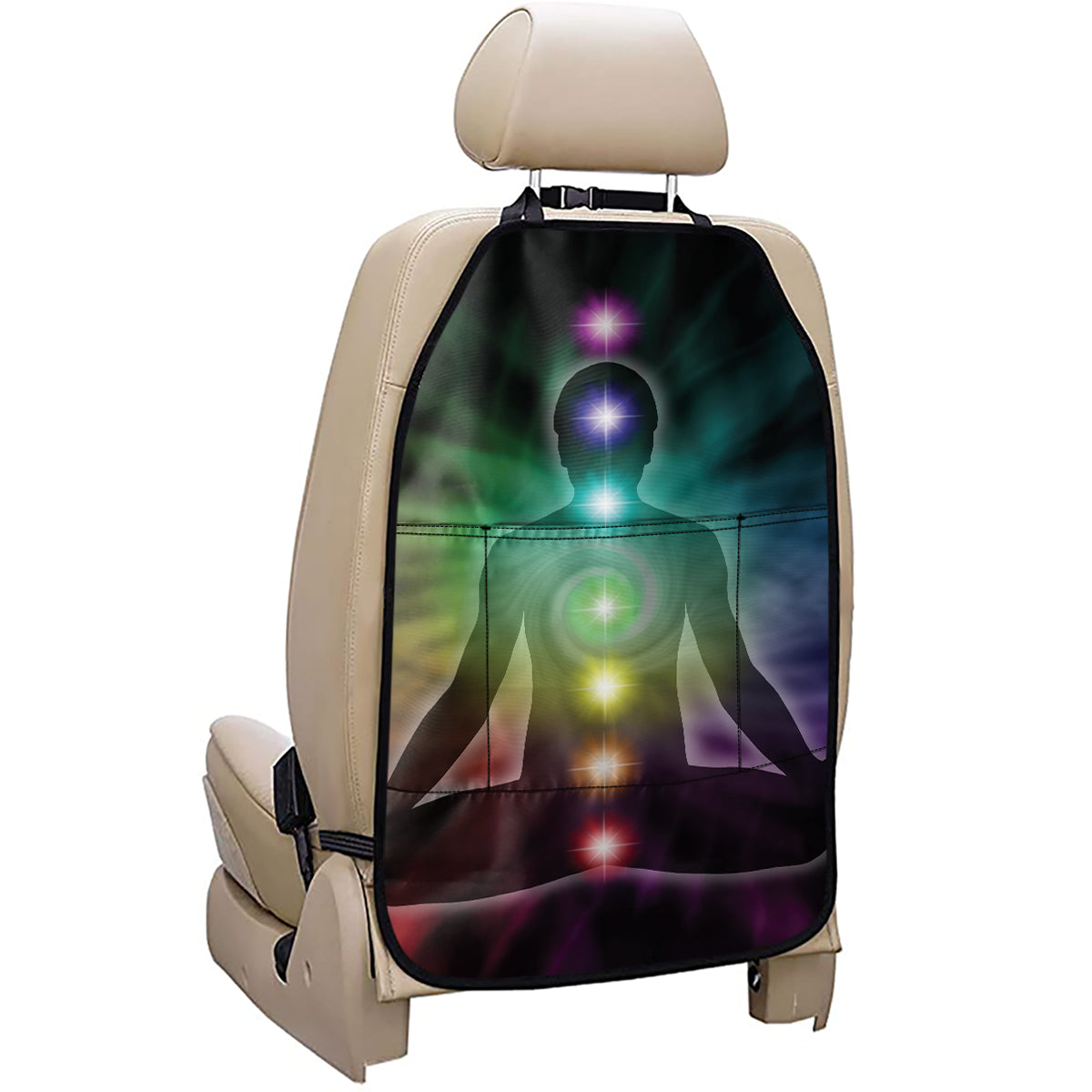 Colorful Chakras Aura Print Car Seat Organizers