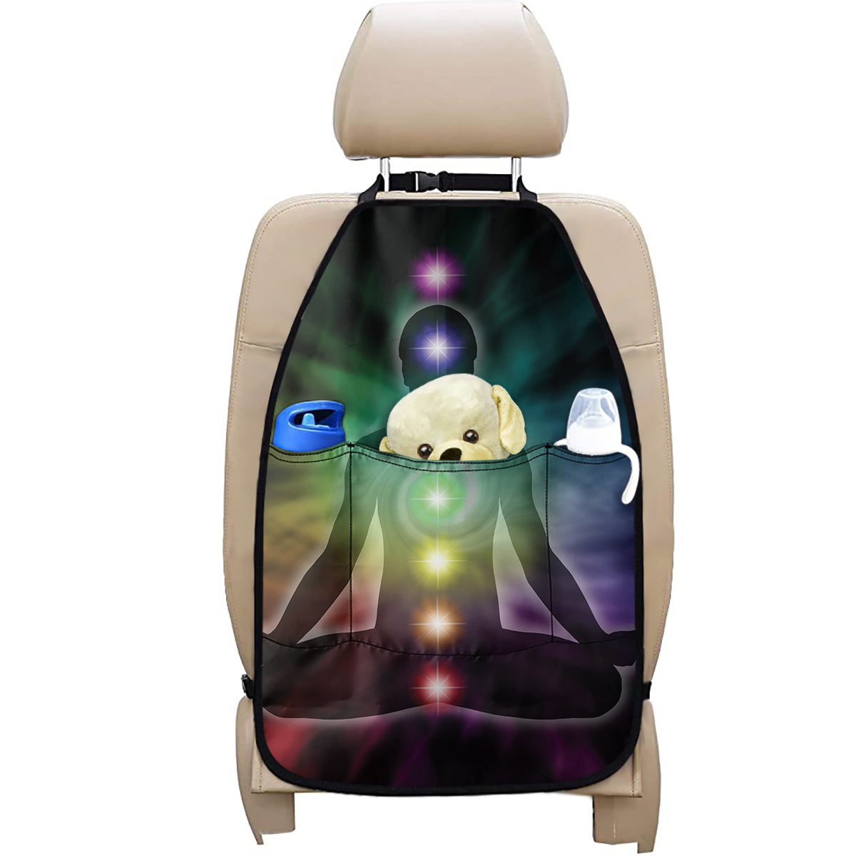 Colorful Chakras Aura Print Car Seat Organizers