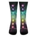 Colorful Chakras Aura Print Crew Socks