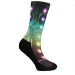Colorful Chakras Aura Print Crew Socks