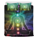 Colorful Chakras Aura Print Duvet Cover Bedding Set