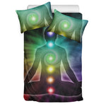 Colorful Chakras Aura Print Duvet Cover Bedding Set