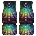 Colorful Chakras Aura Print Front and Back Car Floor Mats